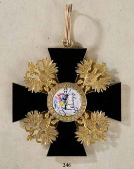 Order of Saint Alexander Nevsky, Type III, Civil Division, Cross (in black enamels)