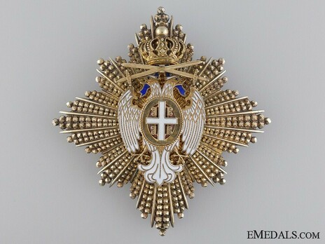 Order of the White Eagle, Type III, Military Division, I Class Breast Star Obverse Order of the White Eagle, Type III, Military Division, I Class Breast Star Obverse