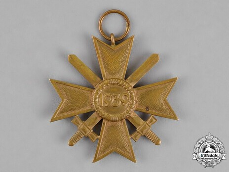 War Merit Cross II Class with Swords (unmarked, tombac) Reverse