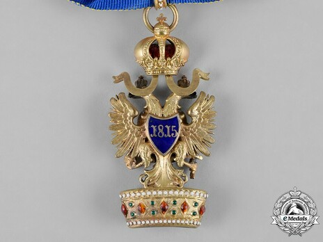 Order of the Iron Crown, Type III, Military Division, II Class (lower class) reverse