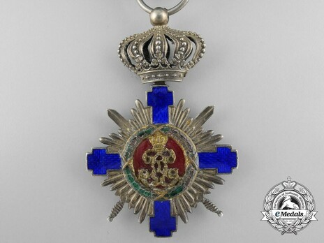 The Order of the Star of Romania, Type I, Military Division, Officer's Cross (wartime) Reverse