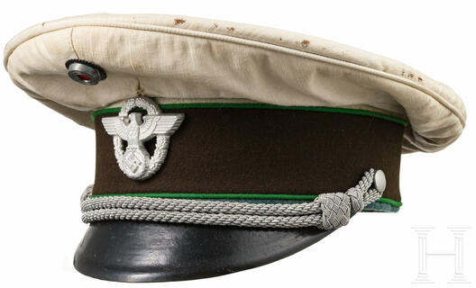 German Police Officer's Summer Visor Cap Profile