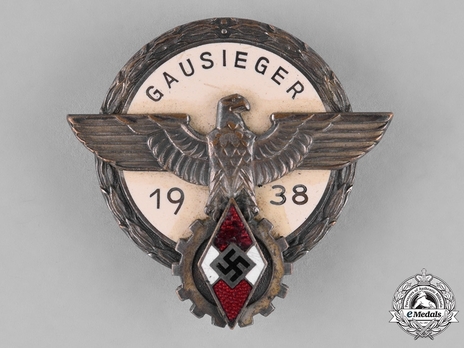 National Trade Competition Victors' Badge, Type II, in Silver (1938) Obverse
