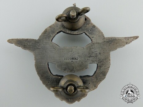WWII Army Air Service Pilot's Badge Reverse