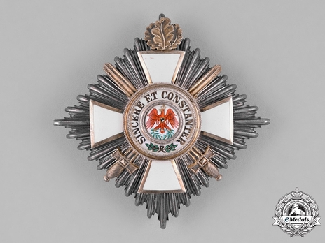 Order of the Red Eagle, Type V, Military Division, II Class Breast Star (with oak leaves) Obverse