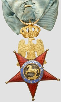Royal Order of the Two Sicilies, Type I, Knight (with crown) Reverse