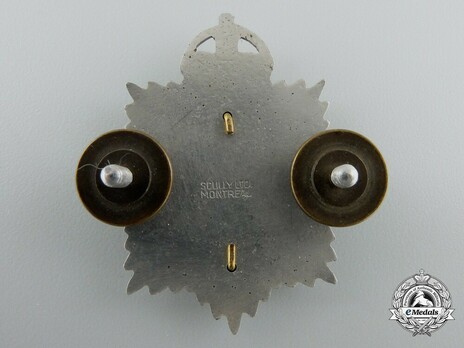 Royal Canadian Army Service Corps Officers Cap Badge Reverse