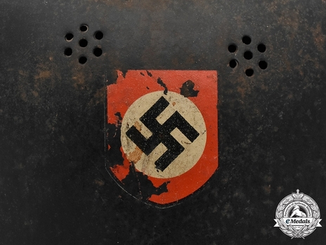 Firefighters Steel Helmet Tricolour Shield Detail