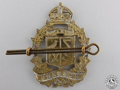 7th/11th Hussars Other Ranks Cap Badge Reverse