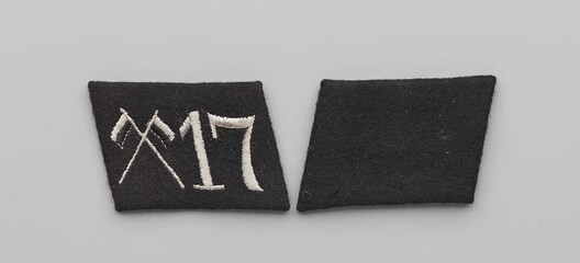 Allgemeine SS 17th Cavalry Regiment Unit Collar Tab Obverse