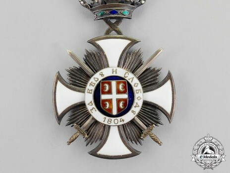 Order of the Star of Karageorg, Military Division, III Class Obverse