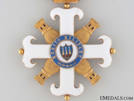 Order of San Marino, Type I, Military Division, Commander Reverse