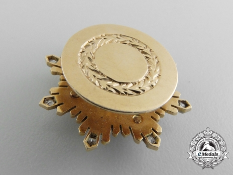 Miniature 3rd Class Breast Star (gold and diamonds) Reverse