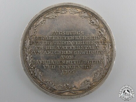 Militia Service Medal Reverse