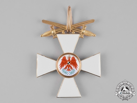 Order of the Red Eagle, Type V, Military Division, I Class Cross (swords on ring) Obverse