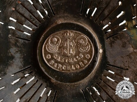 2nd Class Breast Star (white distinction) (with Fleur de Lys and Royal Crown) (Silver and Silver gilt) Reverse