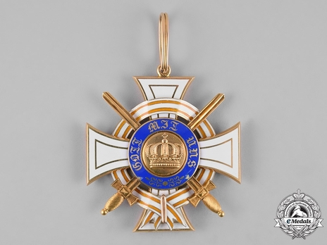 Order of the Crown, Military Division, Type II, I Class Cross (with ORE ribbon & swords)